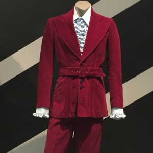 All this suit needs is a perm,thick moustache, reflecting glasses. Its more trip than hip.